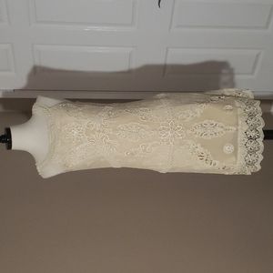 Cream Embroidered Antonio Melani Size